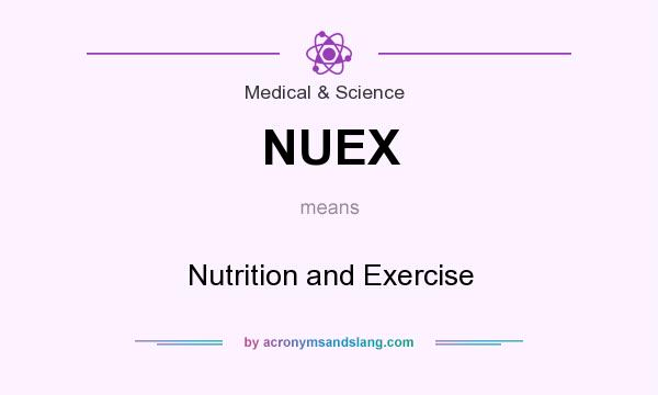What does NUEX mean? It stands for Nutrition and Exercise