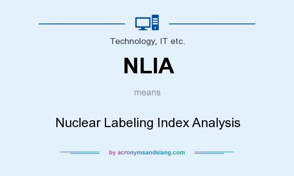 What does NLIA mean? It stands for Nuclear Labeling Index Analysis