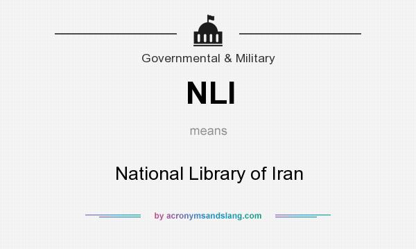 What does NLI mean? It stands for National Library of Iran