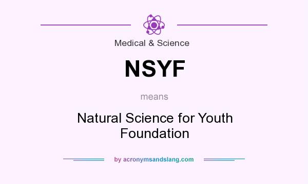 What does NSYF mean? It stands for Natural Science for Youth Foundation
