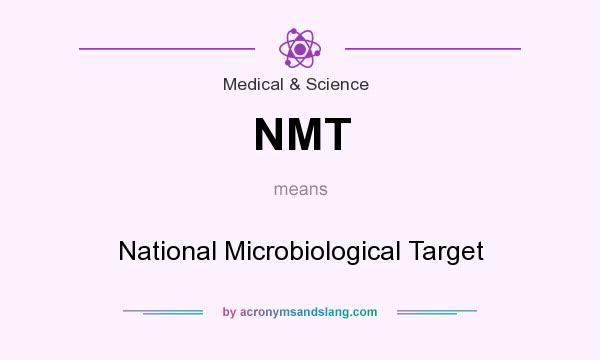 What does NMT mean? It stands for National Microbiological Target