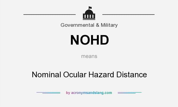 What does NOHD mean? It stands for Nominal Ocular Hazard Distance