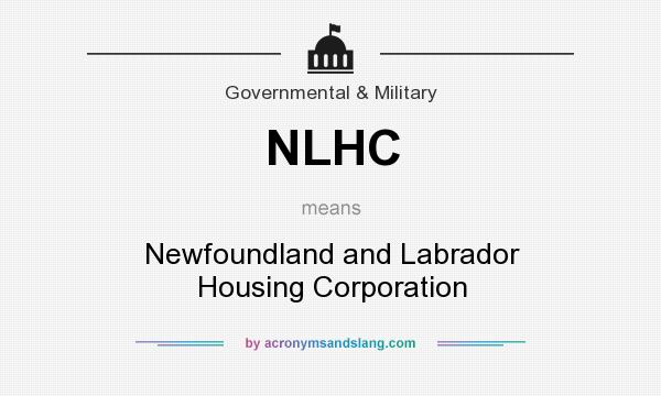 What does NLHC mean? It stands for Newfoundland and Labrador Housing Corporation