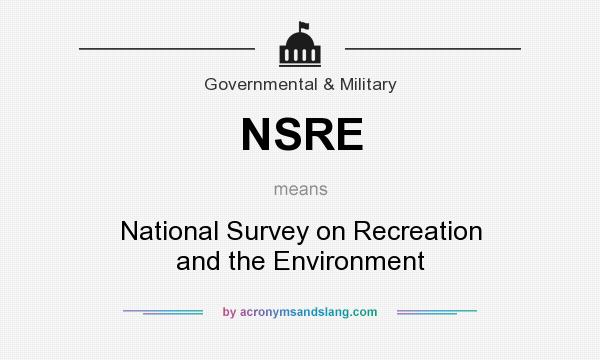 What does NSRE mean? It stands for National Survey on Recreation and the Environment