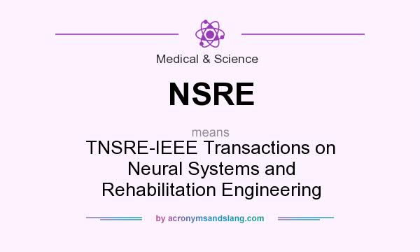 What does NSRE mean? It stands for TNSRE-IEEE Transactions on Neural Systems and Rehabilitation Engineering