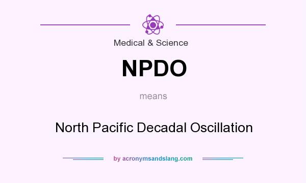 What does NPDO mean? It stands for North Pacific Decadal Oscillation
