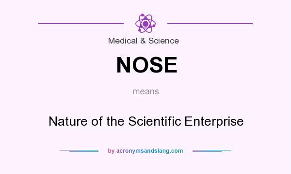 What does NOSE mean? It stands for Nature of the Scientific Enterprise