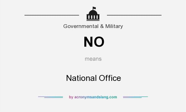 What does NO mean? It stands for National Office