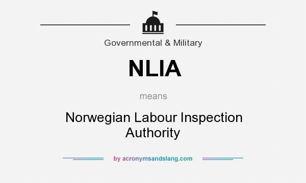 What does NLIA mean? It stands for Norwegian Labour Inspection Authority