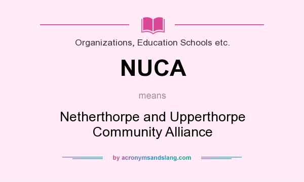What does NUCA mean? It stands for Netherthorpe and Upperthorpe Community Alliance