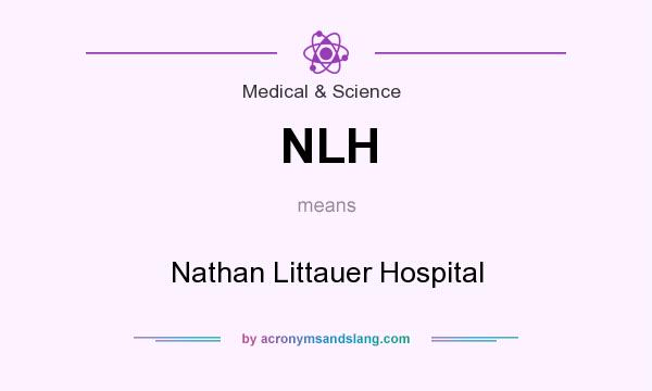 What does NLH mean? It stands for Nathan Littauer Hospital