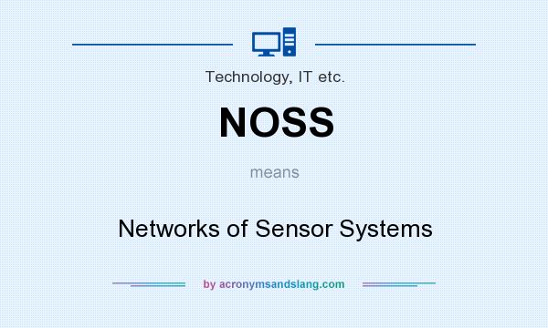What does NOSS mean? It stands for Networks of Sensor Systems