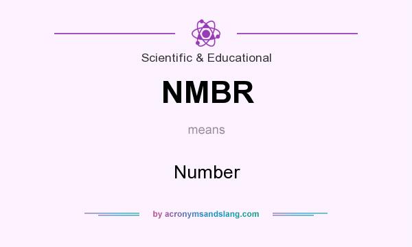 What does NMBR mean? It stands for Number