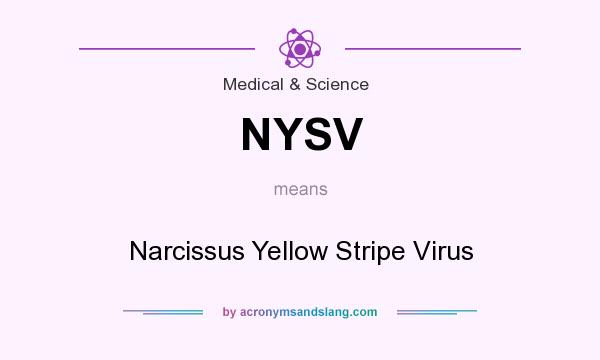 What does NYSV mean? It stands for Narcissus Yellow Stripe Virus