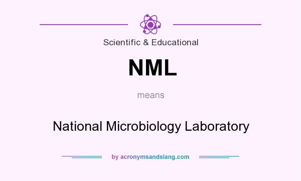 What does NML mean? It stands for National Microbiology Laboratory