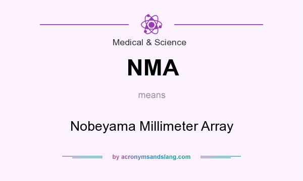 What does NMA mean? It stands for Nobeyama Millimeter Array
