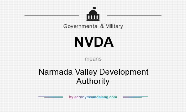 What does NVDA mean? It stands for Narmada Valley Development Authority