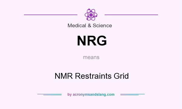 What does NRG mean? It stands for NMR Restraints Grid