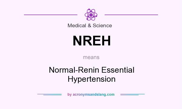 What does NREH mean? It stands for Normal-Renin Essential Hypertension