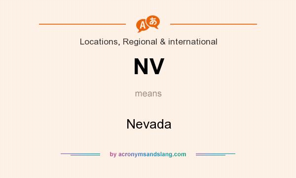 What does NV mean? It stands for Nevada