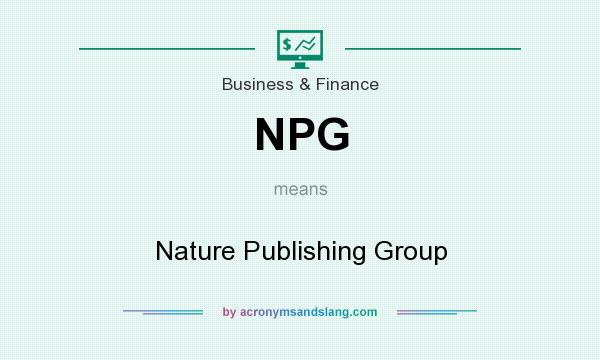 What does NPG mean? It stands for Nature Publishing Group