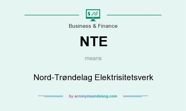 What does NTE mean? It stands for Nord-Trøndelag Elektrisitetsverk