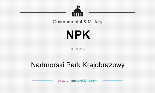 What does NPK mean? It stands for Nadmorski Park Krajobrazowy