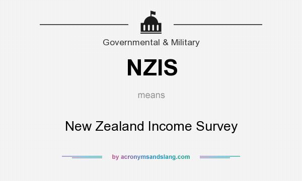 What does NZIS mean? It stands for New Zealand Income Survey