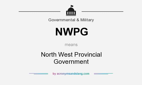 What does NWPG mean? It stands for North West Provincial Government
