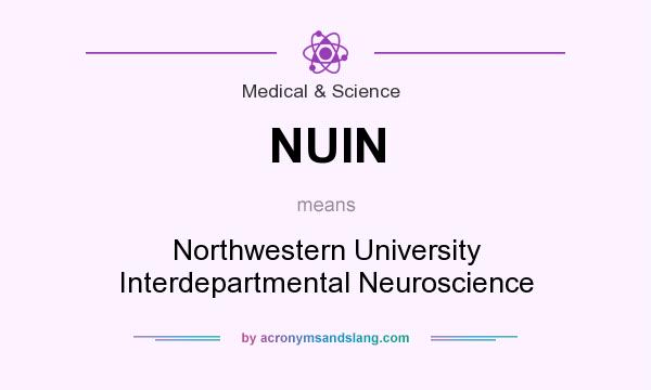 What does NUIN mean? It stands for Northwestern University Interdepartmental Neuroscience