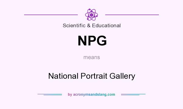 What does NPG mean? It stands for National Portrait Gallery