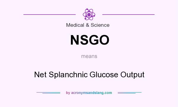 What does NSGO mean? It stands for Net Splanchnic Glucose Output