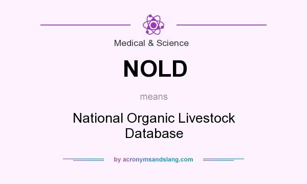 What does NOLD mean? It stands for National Organic Livestock Database