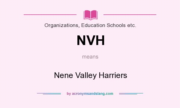 What does NVH mean? It stands for Nene Valley Harriers