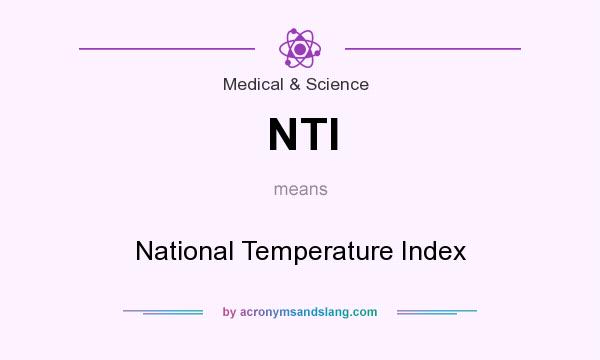 What does NTI mean? It stands for National Temperature Index