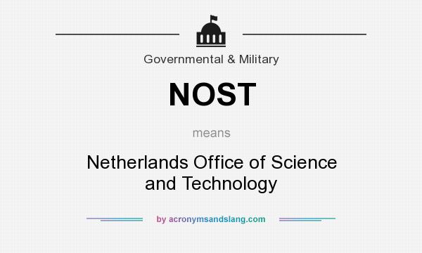 What does NOST mean? It stands for Netherlands Office of Science and Technology