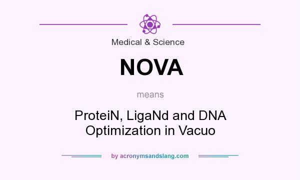 What does NOVA mean? It stands for ProteiN, LigaNd and DNA Optimization in Vacuo