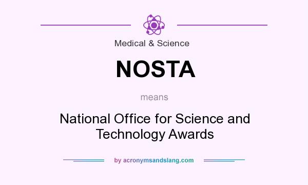 What does NOSTA mean? It stands for National Office for Science and Technology Awards