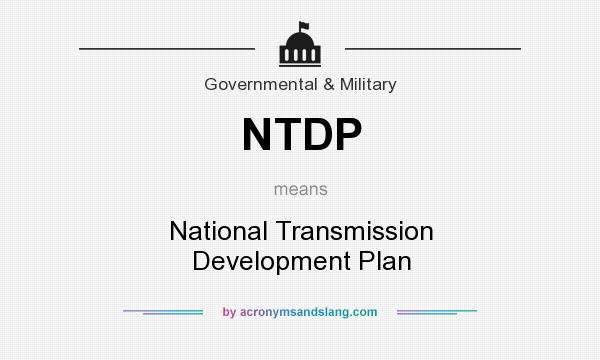 What does NTDP mean? It stands for National Transmission Development Plan