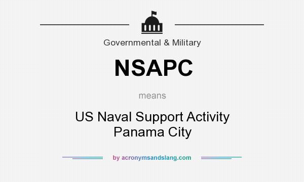 What does NSAPC mean? It stands for US Naval Support Activity Panama City