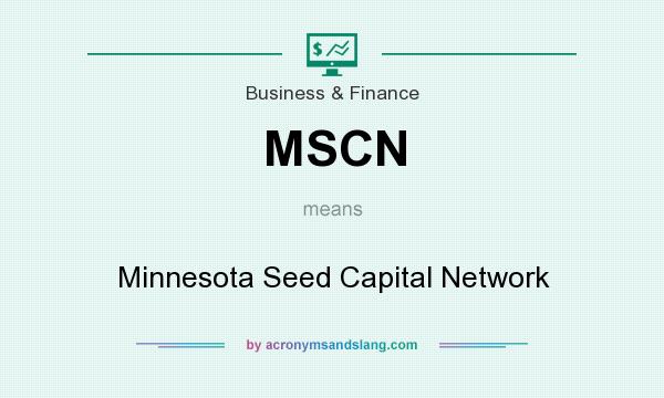 What does MSCN mean? It stands for Minnesota Seed Capital Network