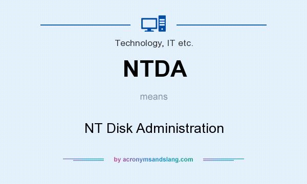 What does NTDA mean? It stands for NT Disk Administration