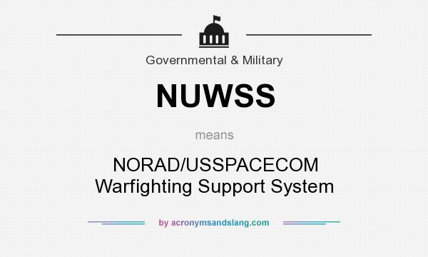 What does NUWSS mean? It stands for NORAD/USSPACECOM Warfighting Support System