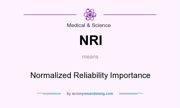 What does NRI mean? It stands for Normalized Reliability Importance