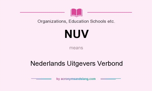 What does NUV mean? It stands for Nederlands Uitgevers Verbond