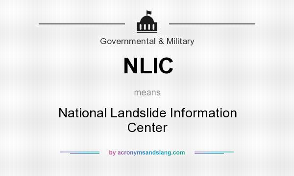 What does NLIC mean? It stands for National Landslide Information Center