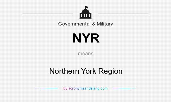 What does NYR mean? It stands for Northern York Region