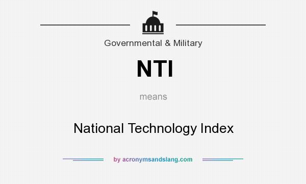 What does NTI mean? It stands for National Technology Index