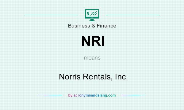 What does NRI mean? It stands for Norris Rentals, Inc