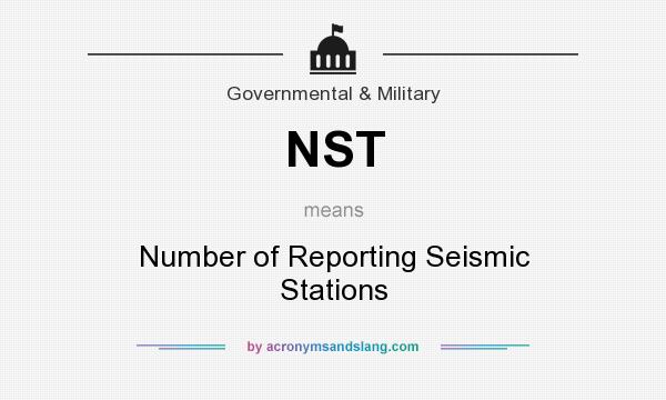 What does NST mean? It stands for Number of Reporting Seismic Stations